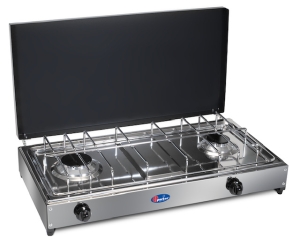 Rechaud 2-flammig Parker grau/inox